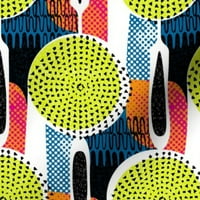 Ткаенина од лажица-Мандала Африка Инспириран Печатење Бохо Живописна Кујна Модерна Печатена На Органска Памучна Плетена Ткаенина