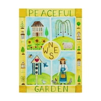 Трговска марка ликовна уметност „Мирна градинарска двојка“ платно уметност од Шерил Бартли