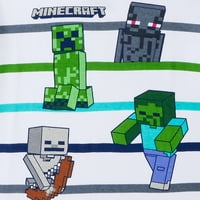 Minecraft Краток Ракав Екипажот Вратот Графички Отпечатоци Пижами Во Собата