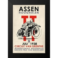 Роган, Марк Црна Модерна Рамка Музеј Уметност Печати Насловена-Асен Тт Мотоцикл Трки 1938