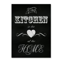Трговска марка ликовна уметност „кујната е срце“ платно уметност од Тина Лавои