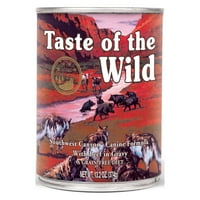 Вкус на дивиот југозападен кањон кањон без влажна конзервирана храна за кучиња со дива свиња 13,2oz, случај од 12