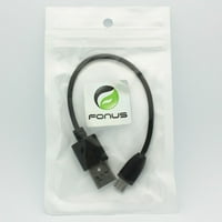 Microusb Краток USB Кабел За Мото Е-Полнач Кабел За Напојување Жица Брзо Полнење Синхронизација Црна O1Q Компатибилен Со Motorola