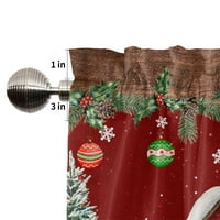 Гори 1 Божиќ Кујна Завеси Прачка Џеб Божиќ Половина Завеса Затемнување Декор Краток Панел Панели Насловна Луксузни Снешко Печати