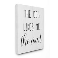 СТУПЕЛ ИНДУСТРИЈА На кучето ми се допаѓа најмногу минимален рустикален дизајн на миленичиња дизајн на платно од платно од Дафне Полсели, 24 30