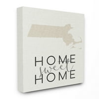 Студел индустрии за сладок дом Масачусетс типографија платно wallидна уметност од Дафне Полсели