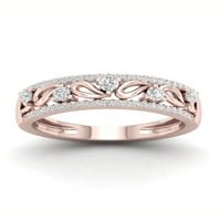 Imperial 1 4CT TDW Diamond 10K Rose Gold Solitaire Women's Bandенски бенд