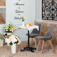 Лесни модерни модерни меки столови за јадење за дома, сиво