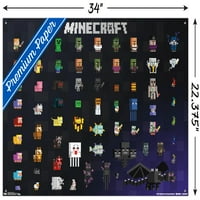 Minecraft-Sprites 2. Ѕид Постер со Притисни Иглички, 22.375 34