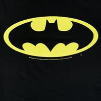 Бетмен Момчиња Логото Маица Со Кратки Ракави, Големини 4-18