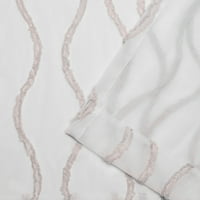 Ексклузивни домашни завеси Белфаст ткаени бранови украсени чисти скриени табуларни панели за завеси, руменило, 54х84