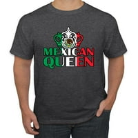 Диви Боби Мексиканската Кралица Латинска Гордост Мажи Графичка Маичка, Хедер Црна, 4x-Голема