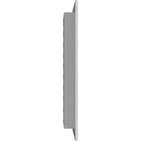 Ekena Millwork 12 W 14 H Правоаголник Гејбл Фунд Функционален, PVC Gable отвор со 1 4 рамка за рамна трим