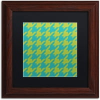 Трговска марка ликовна уметност houndstooth i Canvas Art by Color Bakery Black Matte, Rame Rame