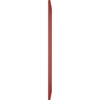 Ekena Millwork 18 W 44 H TRUE FIT PVC SINGE PALLEY HERRINGBONE модерен стил фиксни ролетни за монтирање, оган црвена боја