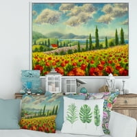 Дизајн на „Убав пејзаж со афиони цвеќиња од страна