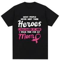 Носете Розова Боја За Мојата Ќерка Маица За Свесност За Рак На Дојка Жени Обична Маица Харајуку Подароци Маица Мода Летна Кошула