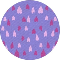 Ахгли Компанија Внатрешна Тркалезна Виолетова Слива Виолетова Површина Килими, 3 ' Круг
