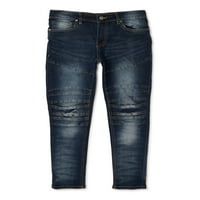 Panyc Boys 'Fle Skinny Fit Moto Jeans, големини со 4-16