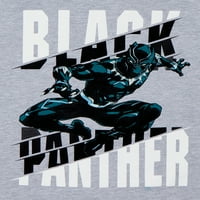 Marvel Black Panther Boys Text Text избледува графичка маица со кратки ракави, големини 4-18