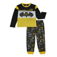 Сет за пижами со долг ракав Бетмен, 2-парчиња, големини 4-12