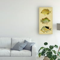 Трговска марка ликовна уметност „Трио на тропска риба I“ платно уметност од визија студио