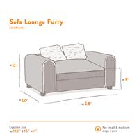 Moots Furry Pet Sofa Lounge, чоколадо, среден