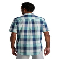 Заглавен маж со кратки ракави, ткаена кошула, големини XS-4XB