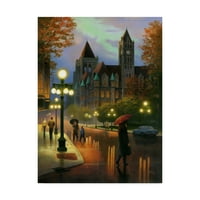 Трговска марка ликовна уметност „дождлив самрак“ платно уметност од Лео Стенс