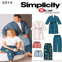 Едноставност Машка И Женска Големина XL-XXXL Пижами Шема, Секој