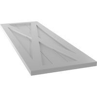 Ekena Millwork 15 W 46 H TRUE FIT PVC SINE X-BOARD FERMONE FIXED MONTING SULTTERS, PREDED