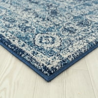 Обединети ткајачи Каледонија Брита Фармхаус Медалјон област килим, полноќно сино, 5'3 7'2
