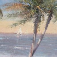 Уметничка галерија со ремек -дело, бел песок плажи од Пол Матенија Канвас Уметнички принт 30 40