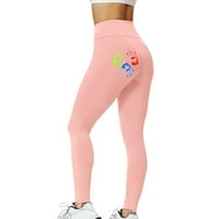Хеланки За Жени Печатени Спортски Јога Панталони Со Висок Струк