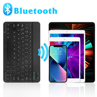 Ultra-Slim-Fehargable Bluetooth тастатура компатибилен со Motorola Moto G Power и други уреди со овозможено Bluetooth, вклучувајќи