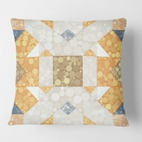 DesignArt Geometric Retro Design I 'модерна перница за фрлање во средниот век - 16x16