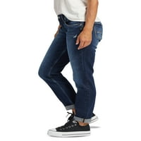 Компанијата Сребрен фармерки Ко. Women'sенски дечко со средно издигнување тенок фармерки на нозете, големини на половината 24-36