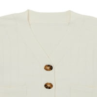 Чудо на нација девојки со долг ракав копче за кардиган џемпер, големини 4- & плус