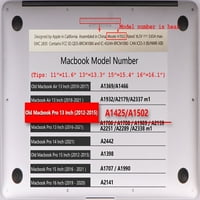 Каишек Хард заштитна обвивка за обвивка за обвивка за Рел. Стариот MacBook Pro 13 Без допир без USB-C модел: A A Blue Series