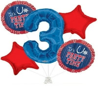 3 -та црвена и сина балана за роденденски балони за декорација на забава време родео