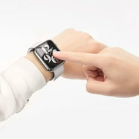 Тежок случај со заштитен стаклен екран заштитник компатибилен со сериите на Apple Watch Series, заштитно покритие за iWatch