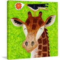 Мармонт Хил - Giraffe Blossom Balad Од Janенет Нелсон Сликарство ПРИНТ на завиткано платно