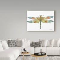 Трговска марка ликовна уметност 'Dragonfly Bliss 7' Canvas Art by Jean Plout