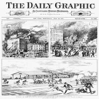 Голем Железнички Штрајк, 1877. N ' Scenes На Железничката Немири Во Питсбург И Алтона, На Годишно Ниво. Минатата Недела.Гравури