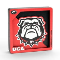 Младифан NCAA Georgia Bulldogs 3D серија на лого магнет