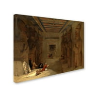 Заштитена марка ликовна уметност „Голем храм во Абу Симбел Египет„ Канвас уметност од Дејвид Робертс