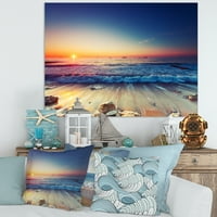 ДизајнАрт „Прекрасно изгрејсонце над Сино Море“ морско платно уметничко печатење