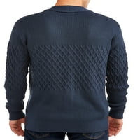 Georgeорџ Машки и голем машка кардиган плетена џемпер, до големина 3XL