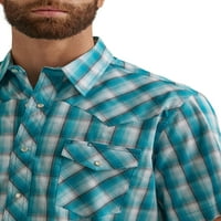 Краток ракав за кратки ракави на Wrangler за западна кошула, големина S-5XL