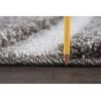 Современа површина килим, дебела лента со сива боја, крем дневна соба лесна за чистење